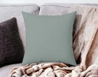 Green Faux Suede Pillow: Farmhouse Accent Decor, Cover with Insert