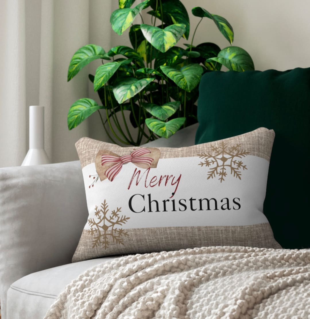 Christmas Lumbar Pillow
 Merry Christmas Lumbar Pillow Farmhouse Christmas Decor Etsy