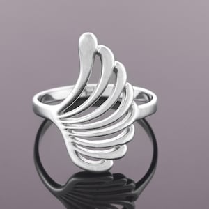 Unique Angel Wing Ring For Women/ Wing  jewelry/ Handmade Ring / Nature jewelry/925 sterling Silver