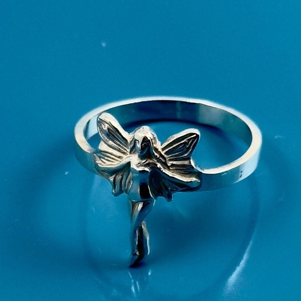 Delicate Fairy Ring For Women/ Fairy  jewelry/ Handmade , Good luck Ring /925 sterling Silver/Mythical Jewelry