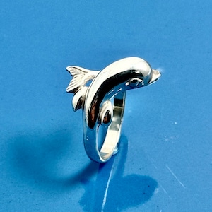 Dolphin Ring/ Solid 925 Silver / Animal jewelry/ Good Luck Ring / Perfect Gift /Handcrafted Jewelry