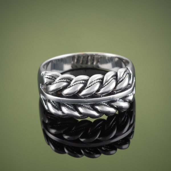 Massive Latvian Namejs  Ring For Men / Latvian Jewelry / Baltic Jewelry / Braided Ring