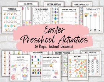 Printable Easter Preschool Activity Bundle