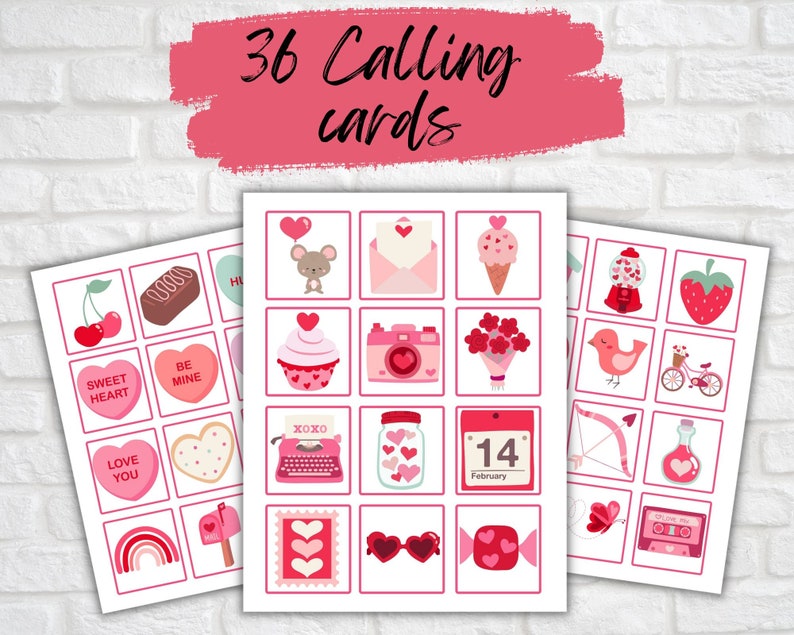 Printable Valentine s Day BINGO Etsy