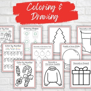 Printable Christmas Preschool Activity Bundle - Etsy