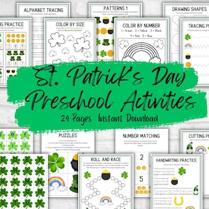 Printable St. Patrick&#39;s Day Preschool Activity Bundle