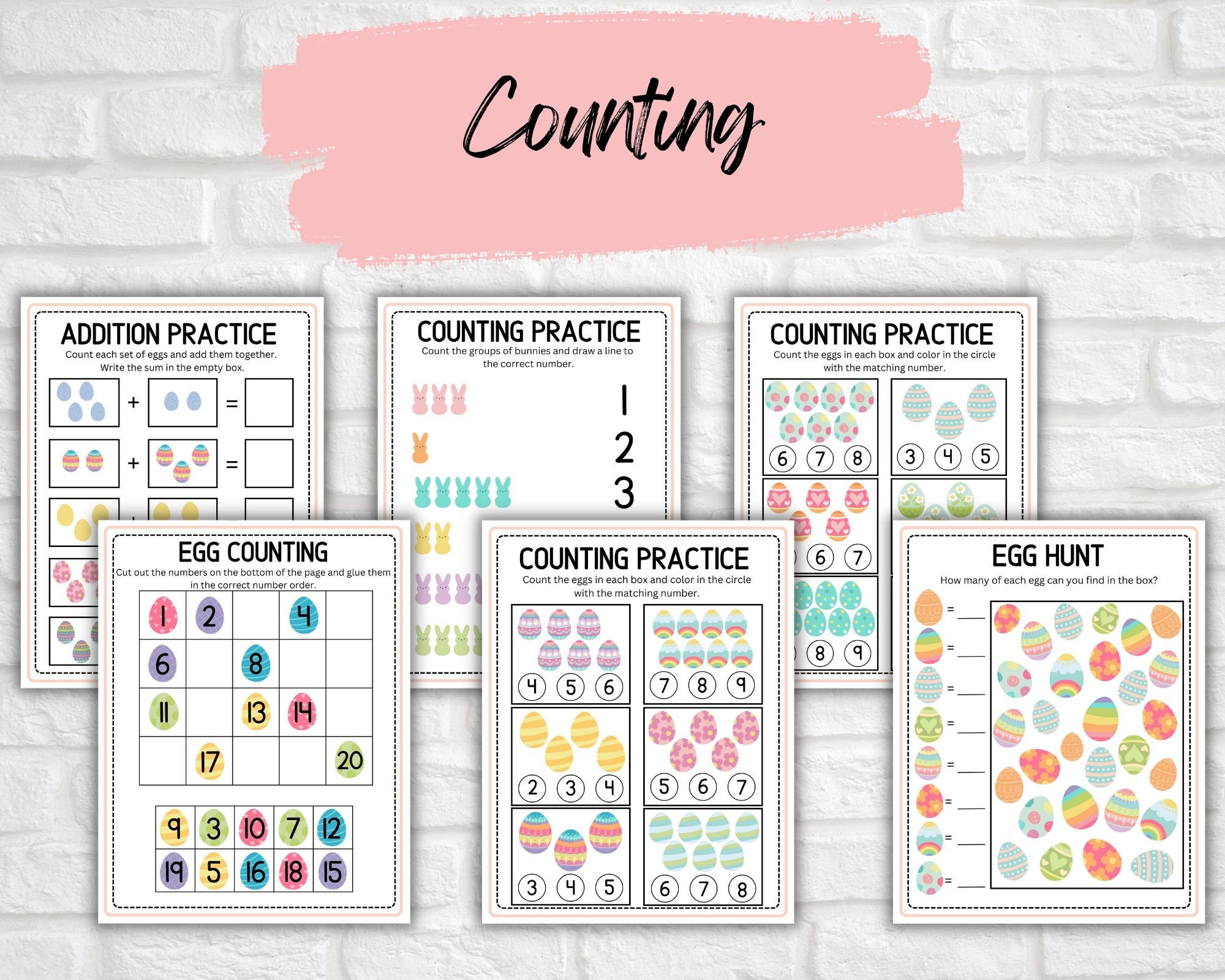 Printable Easter Preschool Activity Bundle - Etsy