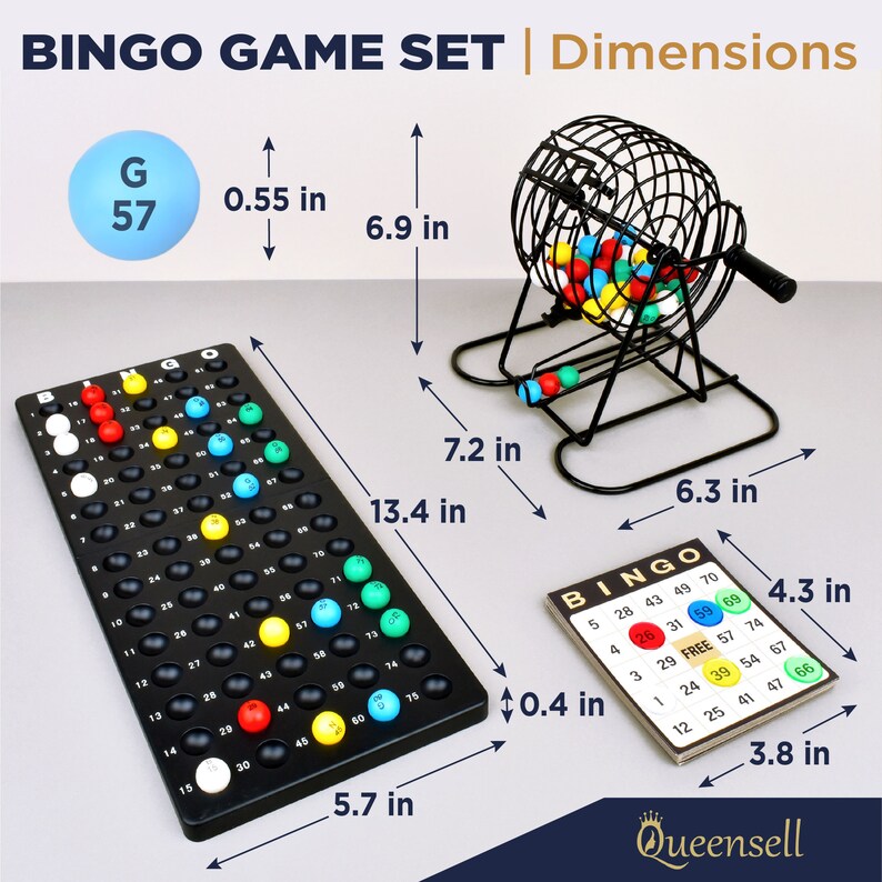 Bingo Game for Adults Bingo Set With 150 Bingo Chips, 75 Calling Balls