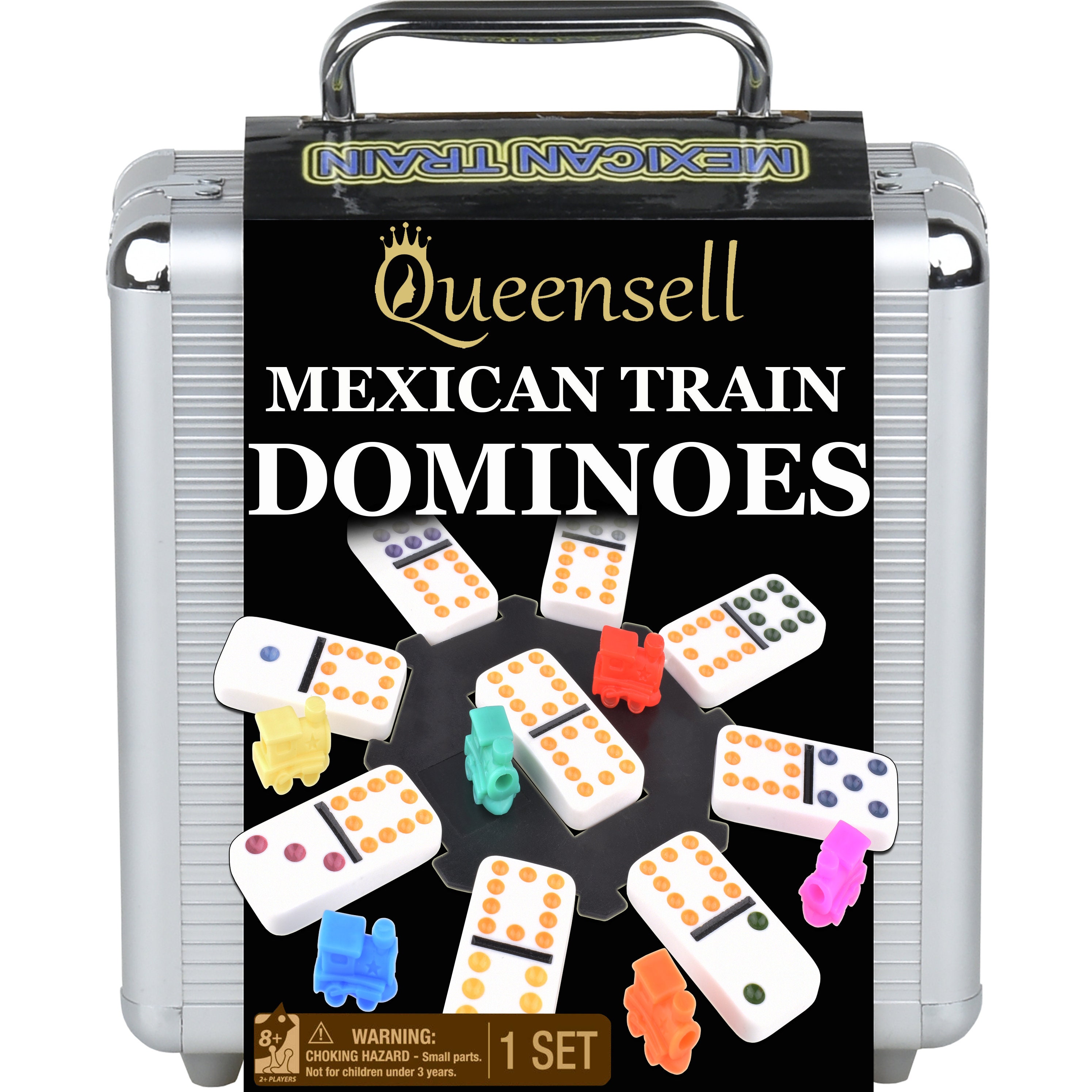 mexicain train jeu de dominos classiques points colorés double 9