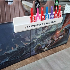Initiative tracker | DM screen mountable | For RPG boardgames | Optional add-ons available