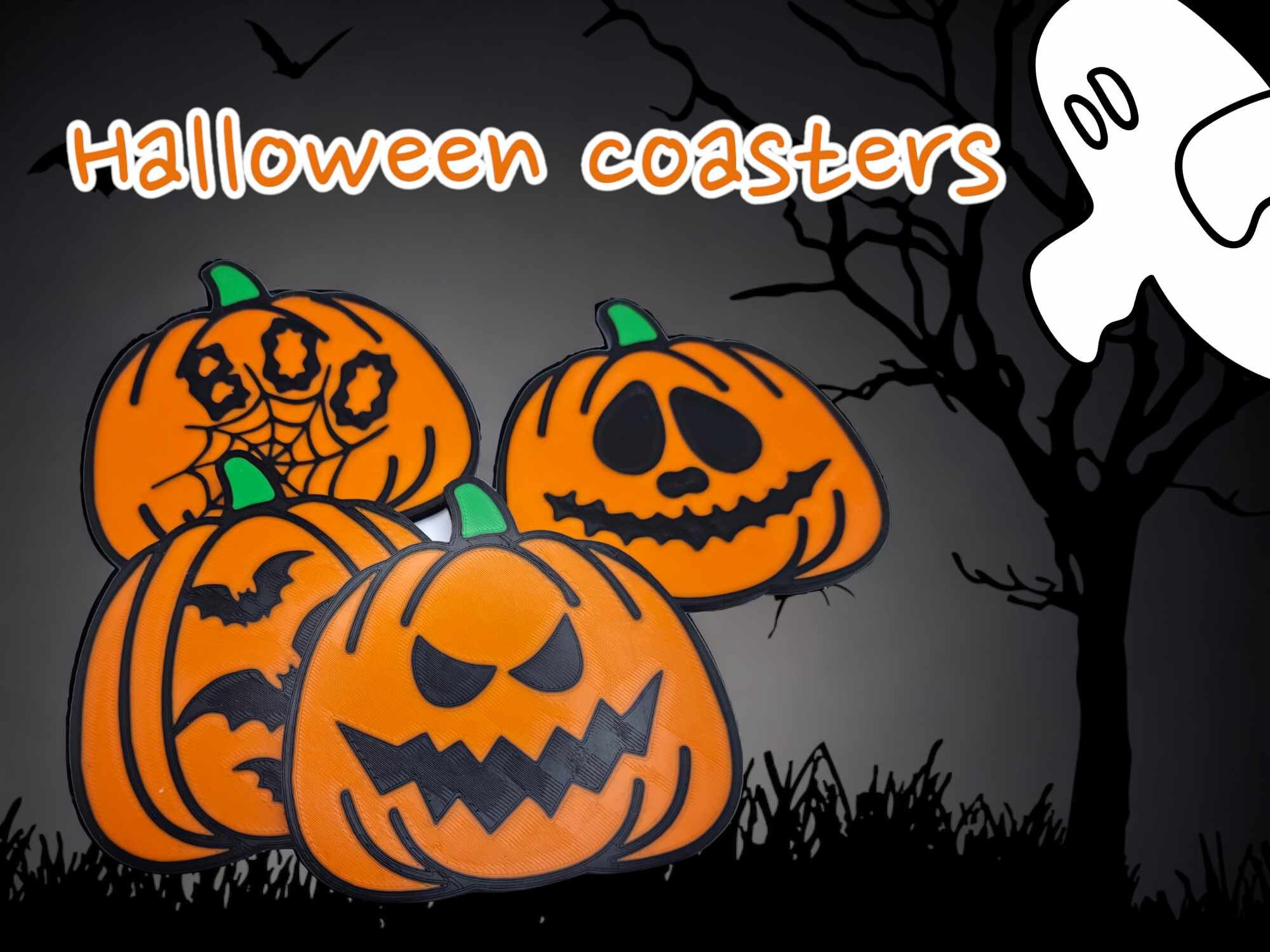 Sottobicchieri A Forma Di Zucca Per Halloween | Confezione Da 1 | Sottobicchiere Rotondo In Ceramica Assorbente E Sughero Antiscivolo - 5
