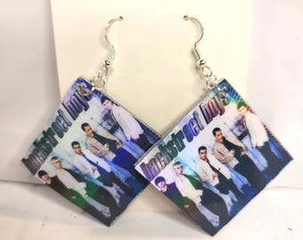 Millennium Boyband Acrylic CD Earrings 90s Y2K Pop Music Jewelry Retro Disc Replica Fan Gift Nostalgic Accessories 2000s Backstreet