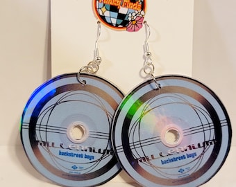 Millennium Boyband Mini CD Acrylic Earrings 90s Y2K Pop Music Jewelry Retro Disc Replica Fan Gift Nostalgic Handmade 2000s 2"