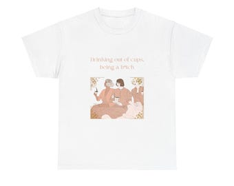 Funny Drinking Out of Cups Unisex Tee, Sarcastic Humor T-Shirt, Hilarious Graphic Shirt, Unisex Cotton Tee, Offensive Joke Tee