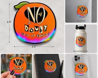 Sphere Orange Inspired Holographic Sticker | No Doubt Vegas Concert Fan Art Decal