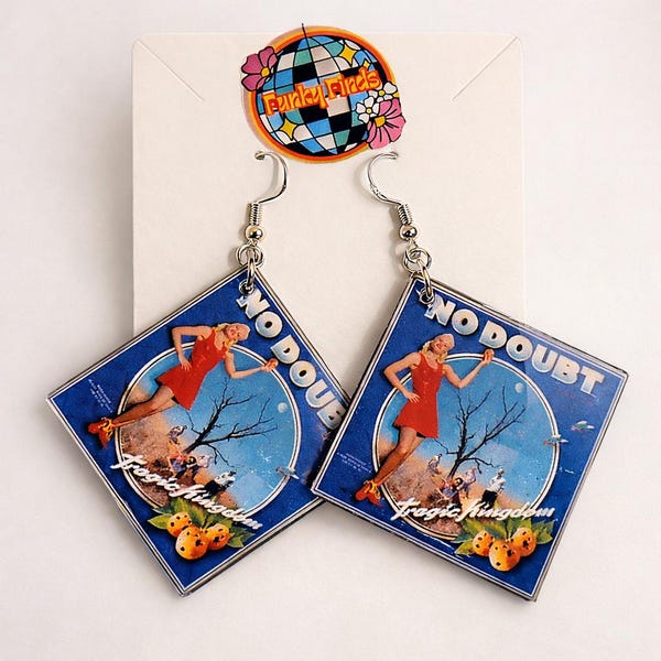 Mini boucles d'oreilles CD | Bijoux rock alternatif des années 90 | Tenue de festival | Cadeau de fan | Concert nostalgique unique et léger fait main