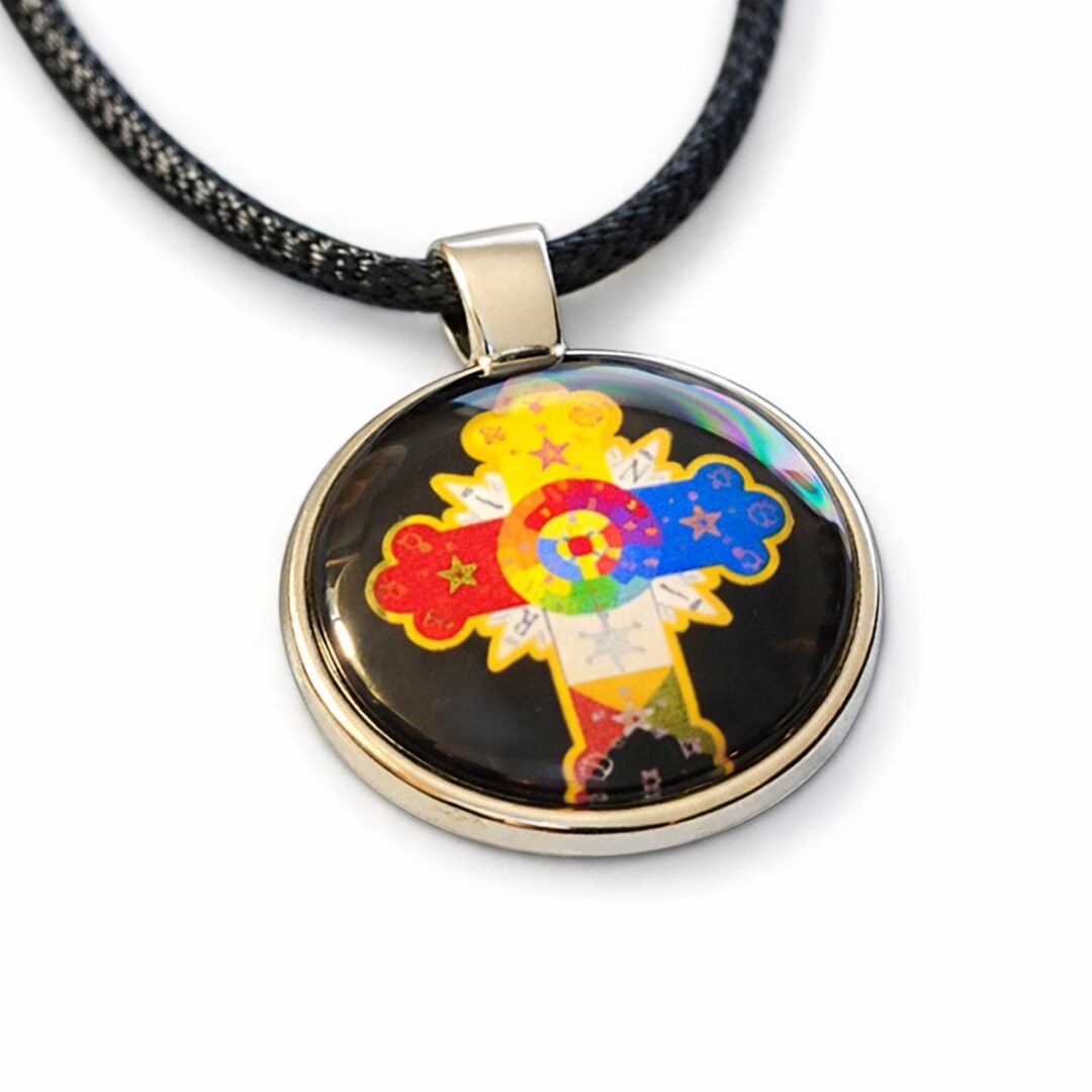 Rose Cross Pendant Necklace | Occult Esoteric Jewelry | Golden Dawn ...