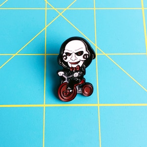 Jigsaw Saw Horror Pin Brooch