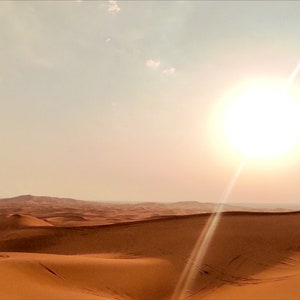 Dubai desert Sand sample from the Lahbab Region in the eastern Desert of UAE orange-red sand 22x40mm image 2