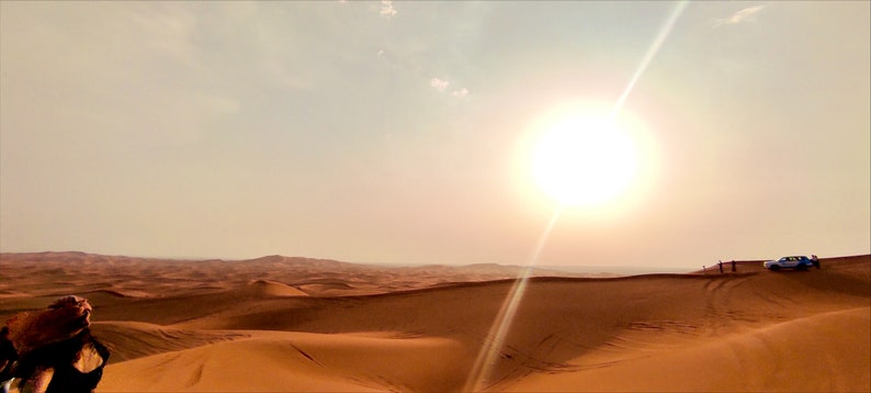 Dubai desert Sand sample from the Lahbab Region in the eastern Desert of UAE orange-red sand 22x40mm image 2