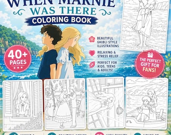 When Marnie Was There Colouring Book | 40+ Ghibli Style Anime Pages (Digital Download)
