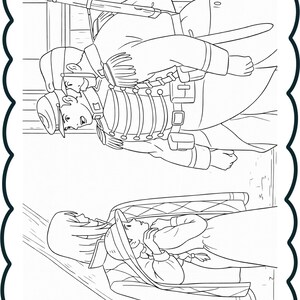 Puede incluir: Ilustraci&oacute;n en blanco y negro de tres personas con uniformes militares hist&oacute;ricos. Dos soldados est&aacute;n de pie, uno sosteniendo un rifle, y el otro est&aacute; acostado. La imagen est&aacute; enmarcada con un borde decorativo.