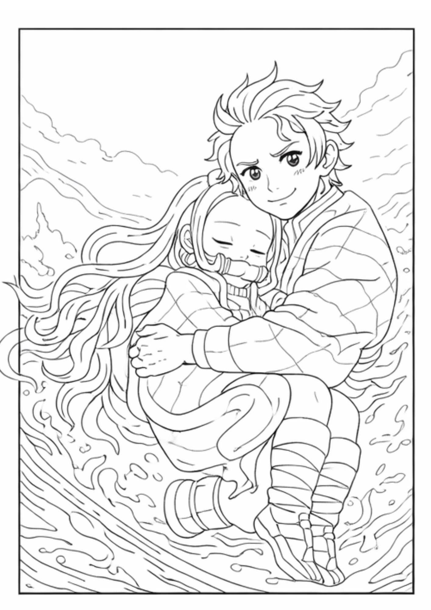 Demon Slayer Coloring Book 30 Pages Nezuko Anime Line Art Printable demon-slayer-coloring-book-30-pages-nezuko-anime-line-art-printable