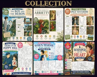 Ultimate Studio Ghibli Coloring Collection – 240+ Pages Complete Bundle Printable PDF Instant Download