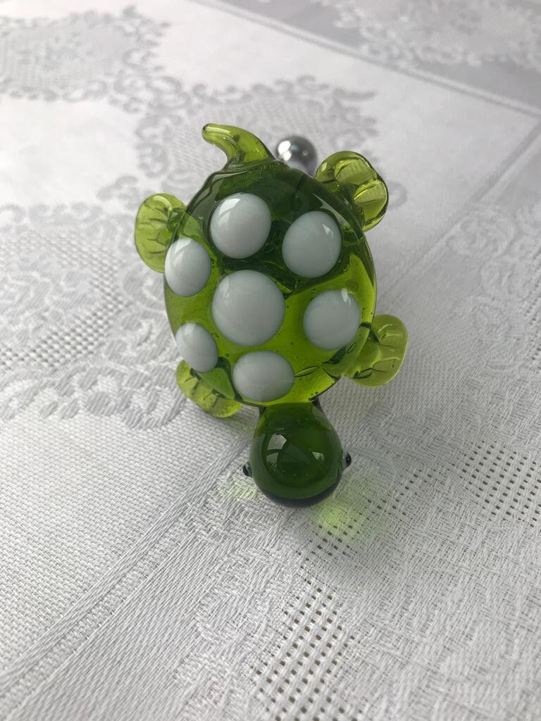 Faire Une Tortue Avec Bouchon De Champagne Charmante bouteille de tortue en verre soufflé à la main - Etsy France