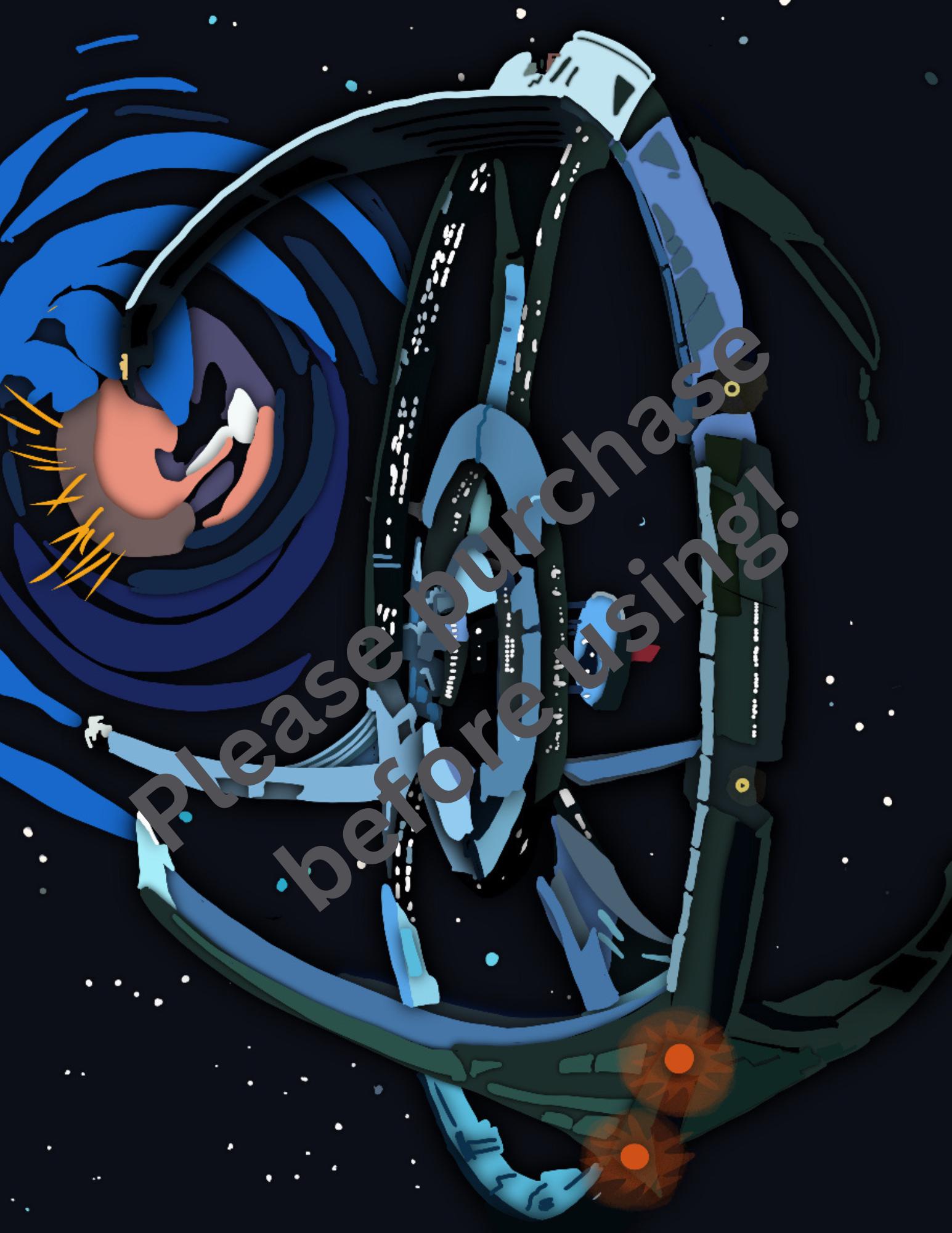 Star Trek Deep Space Nine Poster Cut Paper DIGITAL Art Print - Etsy