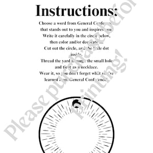 Theme Word Necklace Template (String not Included)