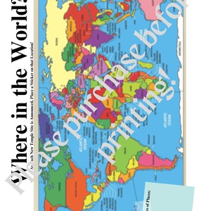 World Temple Announcement Tracker (Sticker nicht enthalten)