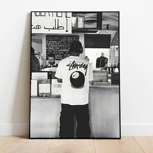 Stussy X Nike 8 ball fashion poster | A4 | A3 | A2 Framed poster print | Stussy Surfboards