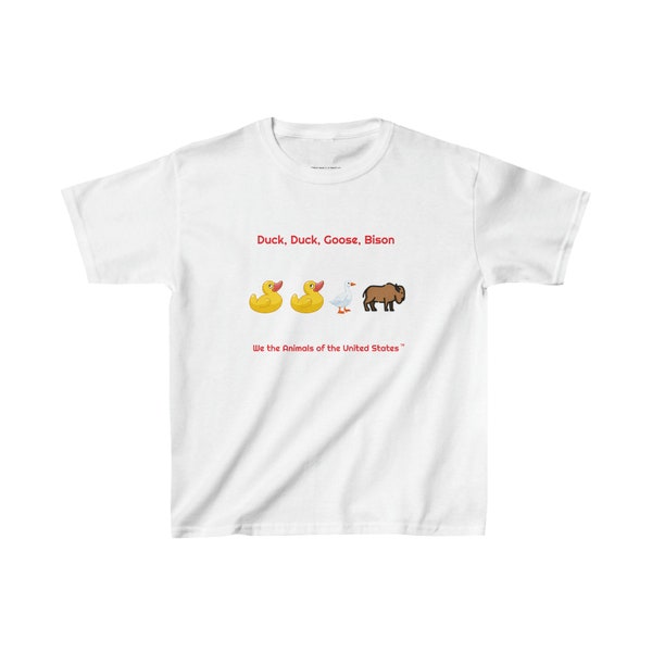 Kids Duck, Duck, Goose, Bison unisex T-shirt