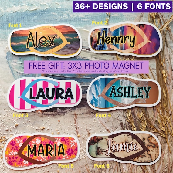 Personalized Cruise Door magnet - Flip Flops -Cruise 2026 Door Magnet, Cruise Magnets, Family Cruise Custom Magnets