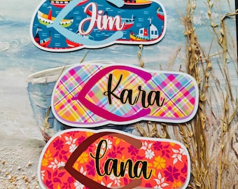 Personalized Cruise Door magnet - Flip Flops -Cruise 2026 Door Magnet, Cruise Magnets, Family Cruise Custom Magnets