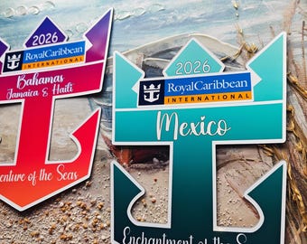 XL (9x7"): Royal Cruise Door Magnets Caribbean