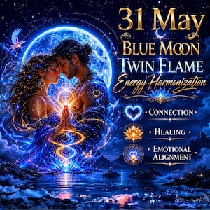 Blue Moon Twin Flame Energy Harmonization Connection • Healing • Emotional Alignment