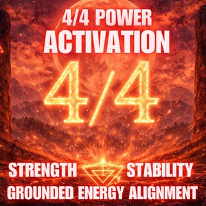4/4 Power Activation Strength • Stability • Grounded Energy Alignment