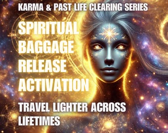 Activación de la Liberación de Equipaje Espiritual: Viaje más Ligero a través de las Vidas. Serie de Limpieza de Karma y Vidas Pasadas.