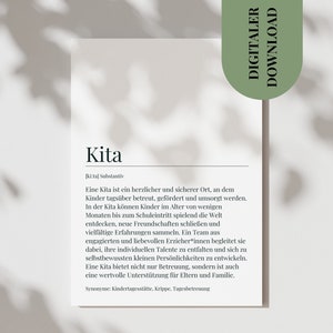 Carte Kita Merci garderie cadeau d'adieu Kita affiche ameublement Kita décoration pour Kita cadeau d'adieu affiche pour Kita