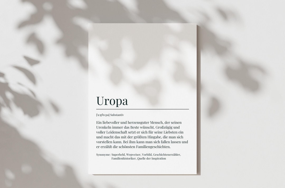 Karte Uropa Geschenk Vatertag Definition Uropa Ankündigung