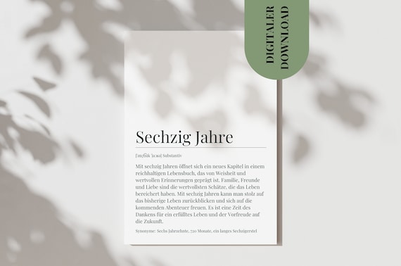 Postkarte Sechzig Jahre Digital Geschenk 60. Geburtstag Poster Geldgeschenk 60 Jahre Geburtstagsgeschenk Karte 60 1964 Jahrgang Poster