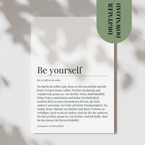 Cartão postal seja você mesmo cartão de definição seja você mesmo cartão de incentivo melhor amigo eu acredito em você poster motivação presente de aniversário