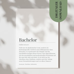 Postkarte Bachelor Geschenk Studienabschluss Bachelor Bachelor Degree Glückwunschkarte Abschluss erfolgreich abgeschlossenes Studium Print