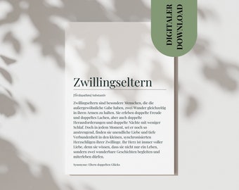 Glückwunschkarte Zur Geburt Von Zwillingsmädchen – Süßes Design Mit Storch, Inkl. Umschlag, DIN A6