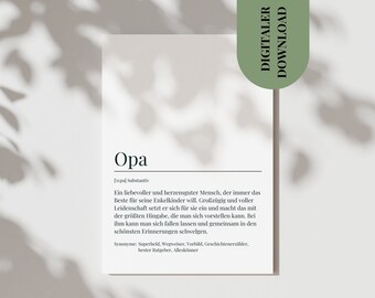Cadeau opa briefkaart opa aankondiging zwangerschap verjaardagscadeau opa persoonlijke kaart grootvader dank u opa definitie