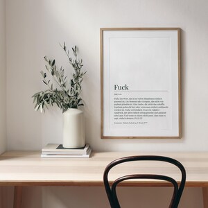 Cartão Foda-se cartão postal engraçado com definição Foda-se presente nova oportunidade pôster Foda-se definição presente engraçado para ele decoração de escritório imagem 4