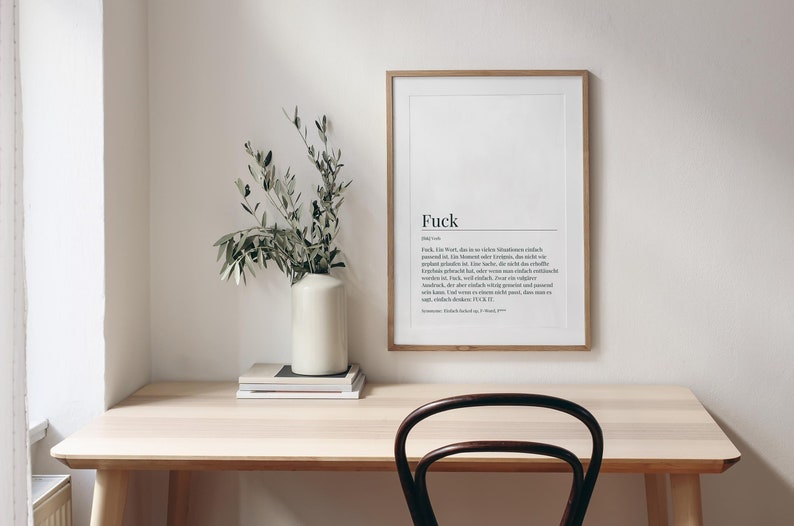 Cartão Foda-se cartão postal engraçado com definição Foda-se presente nova oportunidade pôster Foda-se definição presente engraçado para ele decoração de escritório imagem 4