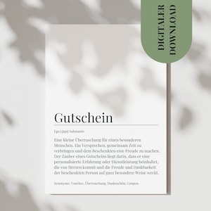 Digitale Karte Gutschein Geburtstag Geschenk Weihnachten Gutschein Veranstaltung Gutschein Gechenkidee Geburtstag Geschenk für Minimalisten